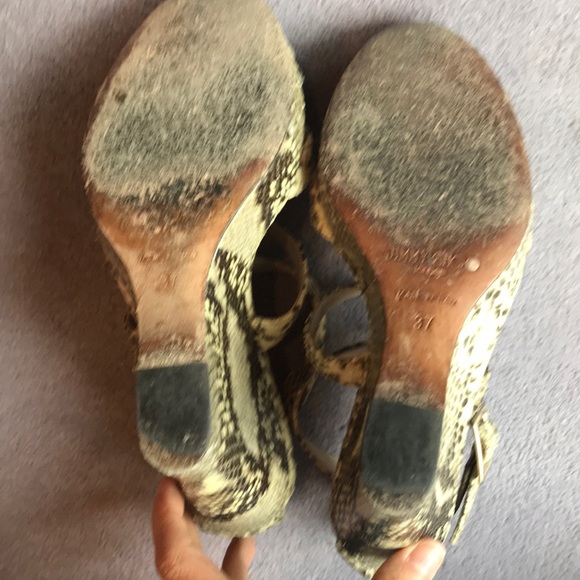 Jimmy Choo wedges sandals snake skin embossed 37 - Picture 6 of 8
